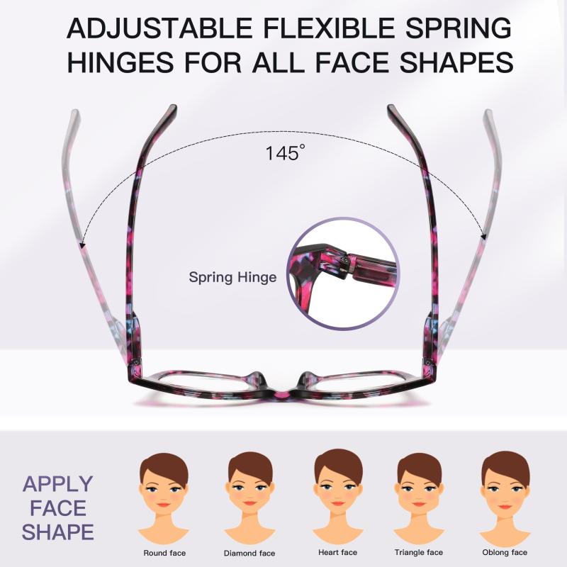 Light Blocking Square Computer Readers Reduce Glare & UV Rays