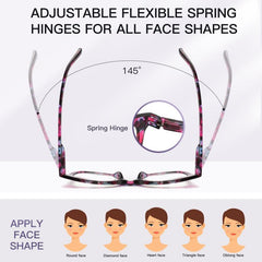 Light Blocking Square Computer Readers Reduce Glare & UV Rays