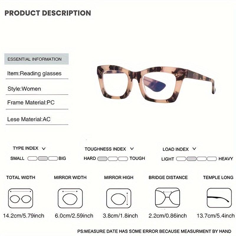 Oprah Style Reading Glasses Anti Blue Light Square Men