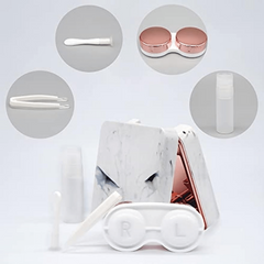 Lens Case Contacts Remover Kit with Mirror for Travel
