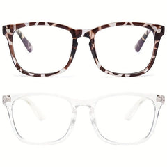 2 Pairs Light Blocking Glasses Men Women Anti Eye Fatigue Anti UV Glare