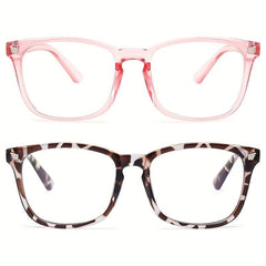 2 Pairs Light Blocking Glasses Men Women Anti Eye Fatigue Anti UV Glare