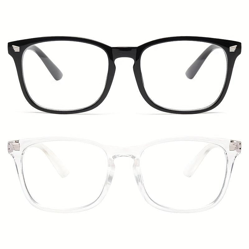 2 Pairs Light Blocking Glasses Men Women Anti Eye Fatigue Anti UV Glare