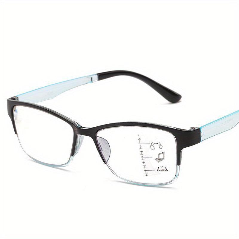 3PCS Progressive Lens Multifocal Eyeglasses Light Blocking Presbyopia Unisex