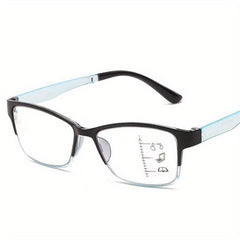 3PCS Progressive Lens Multifocal Eyeglasses Light Blocking Presbyopia Unisex