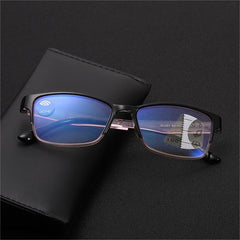 3PCS Progressive Lens Multifocal Eyeglasses Light Blocking Presbyopia Unisex