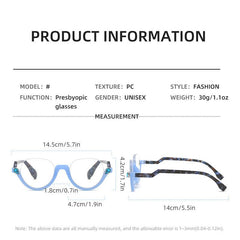 Flexible Half Frame Presbyopia Corrective Glasses