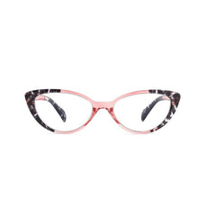 Pink Women Light Blocking Readers Spring Hinge Anti Glare UV Cat Eye Reading Gla