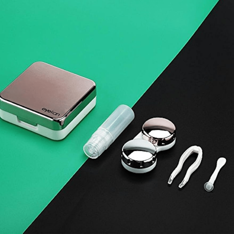 Lens Case Travel Box Set Solution Bottle Tweezers Stick