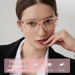 Women's Butterfly Frame Computer Readers Light Blocking Glasses