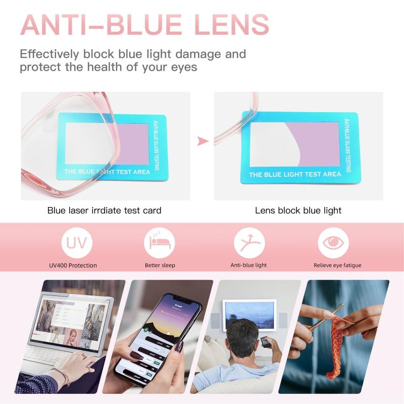 Women's Butterfly Frame Computer Readers Light Blocking Glasses