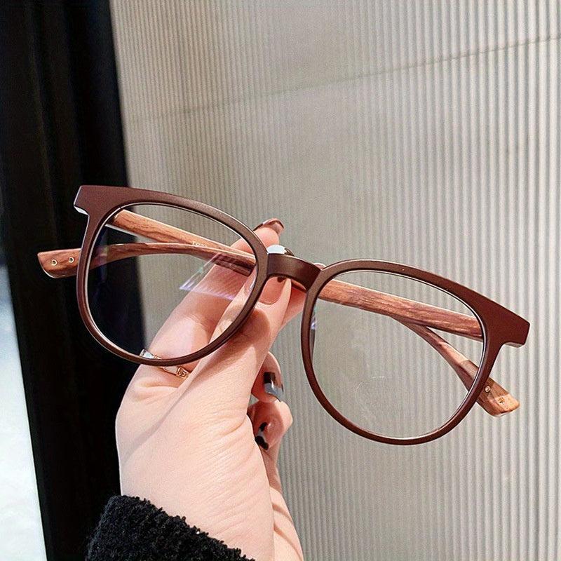 Retro Round Frame Women's Anti Light Glasses