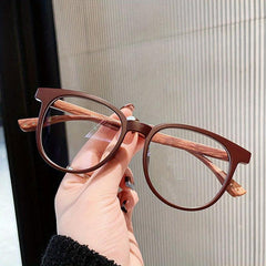 Retro Round Frame Women's Anti Light Glasses