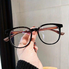 Retro Round Frame Women's Anti Light Glasses