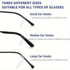 Eyeglass Ear Clips Silicone Ear Grips Anti Slip Hooks for Glasses S