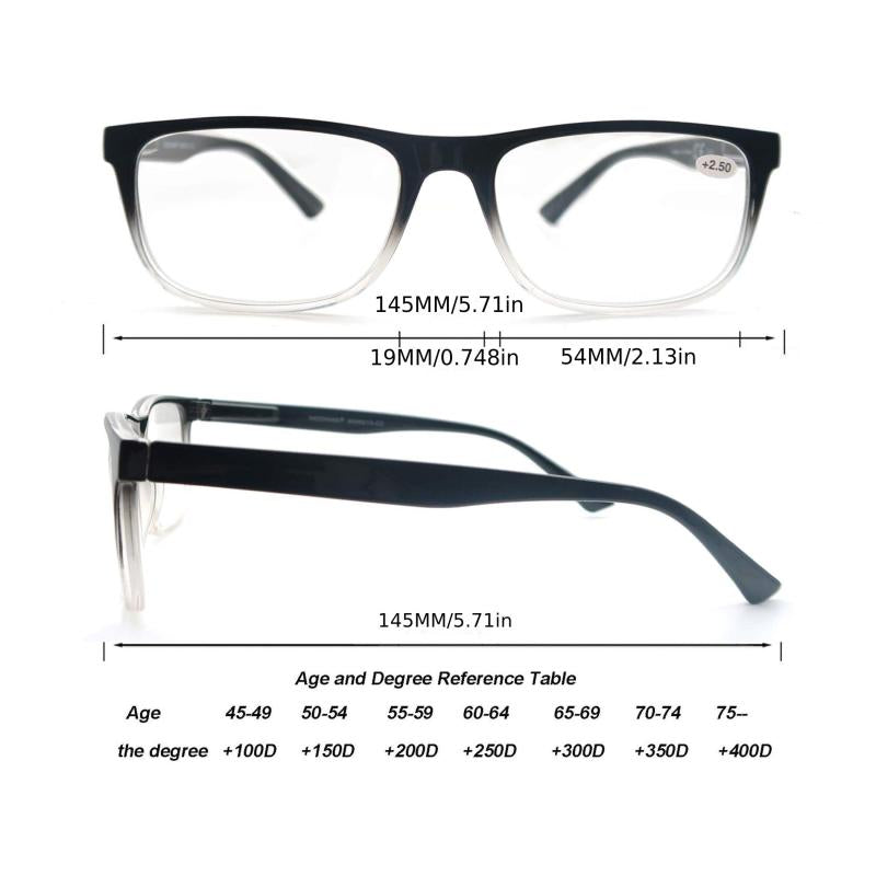 Large Oversized Square Readers Light Blocking Glasses for Men Women