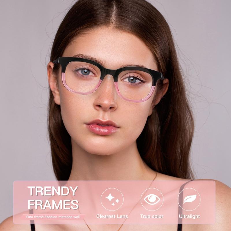 Fashionable Square Computer Readers UV Filter Reduce Glare