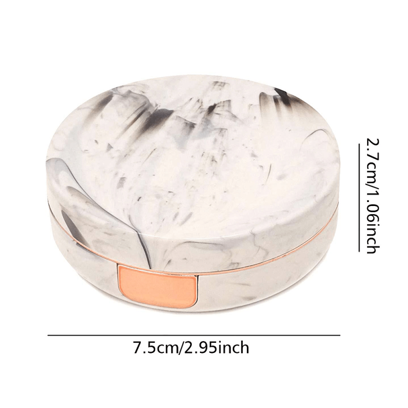 Rose Gold Lens Case with Mirror Tweezer Remover Tool