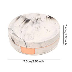 Rose Gold Lens Case with Mirror Tweezer Remover Tool