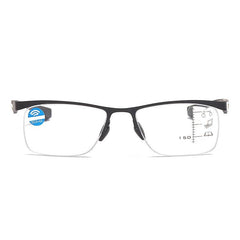 Metal Half Rim Progressive Presbyopia Reading Glasses