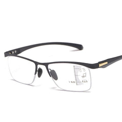 Metal Half Rim Progressive Presbyopia Reading Glasses