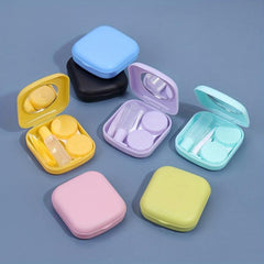 Lens Case Plastic Mini Compact Case With Mirror