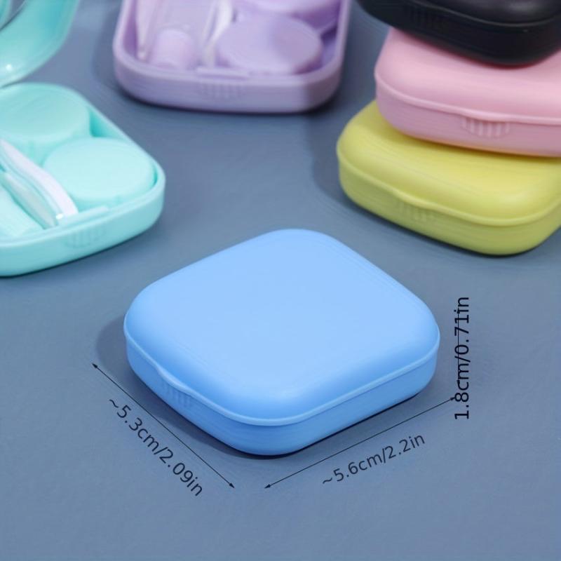 Lens Case Plastic Mini Compact Case With Mirror