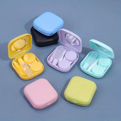 Lens Case Plastic Mini Compact Case With Mirror