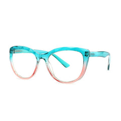 Cat Eye Reading Glasses Spring Hinges Light Blocking Crystal Shape Eyeglasses