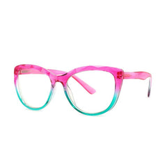 Cat Eye Reading Glasses Spring Hinges Light Blocking Crystal Shape Eyeglasses