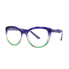 Cat Eye Reading Glasses Spring Hinges Light Blocking Crystal Shape Eyeglasses