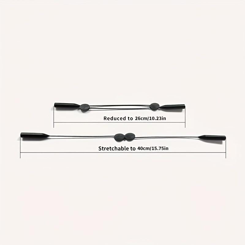 Adjustable Glasses Lanyard Silicone Sleeve Anti Slip Anti Drop Sports Lanyard