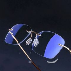 Metal Frame Light Blocking Reading Glasses Presbyopia Male Female Unisex