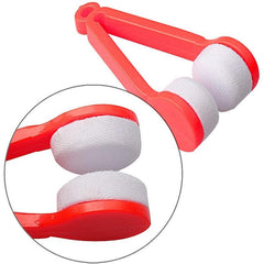 Portable Glasses Wipe Eyewear Cleaning Clip Glasses Brush Sunglasses Cleaner