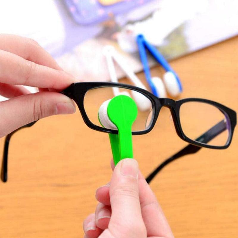 Portable Glasses Wipe Eyewear Cleaning Clip Glasses Brush Sunglasses Cleaner