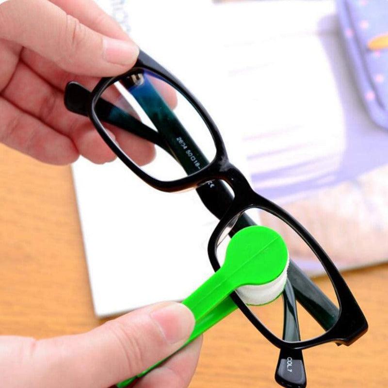 Portable Glasses Wipe Eyewear Cleaning Clip Glasses Brush Sunglasses Cleaner