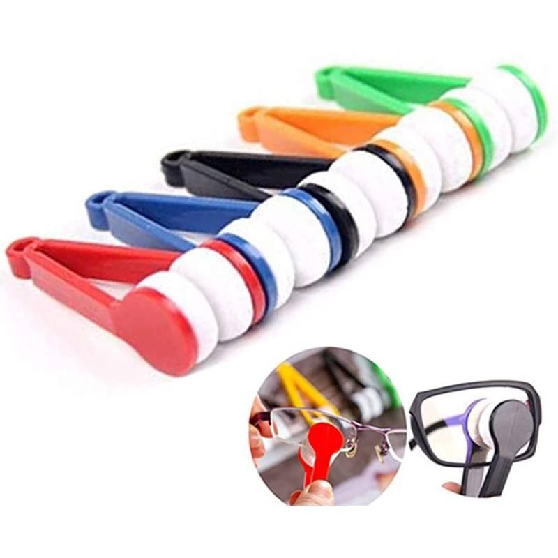 Portable Glasses Wipe Eyewear Cleaning Clip Glasses Brush Sunglasses Cleaner