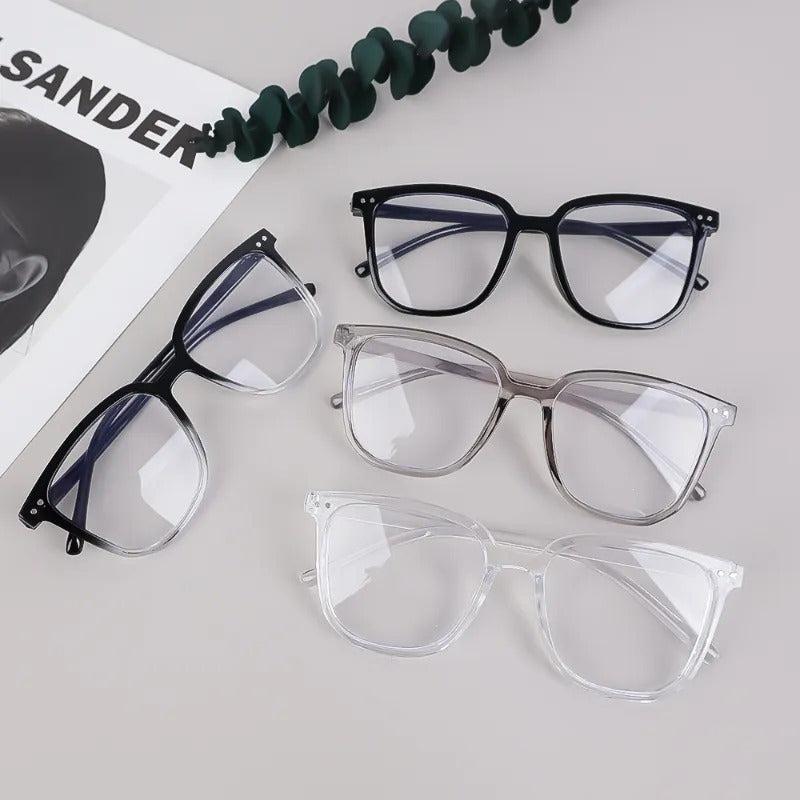 Round Anti Blue Light Glasses Transparent Eyewear Men Women