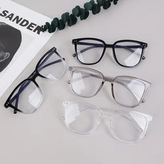 Round Anti Blue Light Glasses Transparent Eyewear Men Women