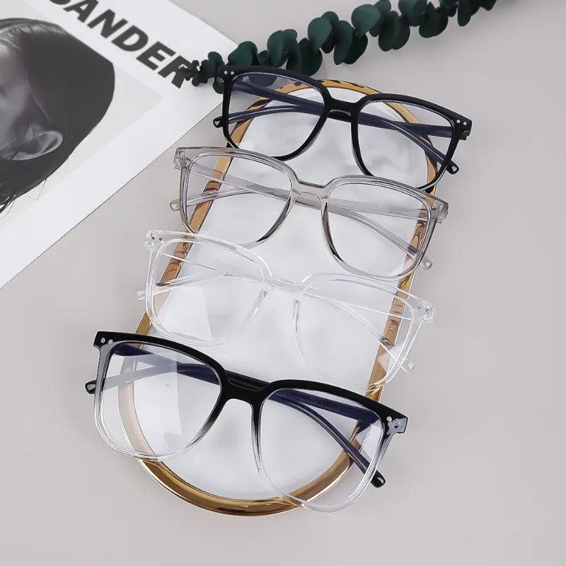 Round Anti Blue Light Glasses Transparent Eyewear Men Women
