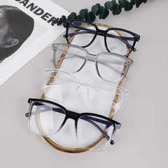 Round Anti Blue Light Glasses Transparent Eyewear Men Women
