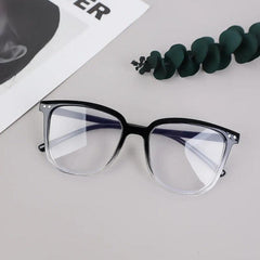 Round Anti Blue Light Glasses Transparent Eyewear Men Women