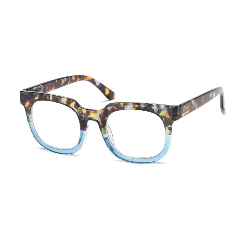 Women's Funky Square Reading Glasses with Light Blocking
