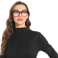Women's Funky Square Reading Glasses with Light Blocking