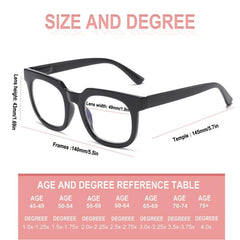 Women's Funky Square Reading Glasses with Light Blocking