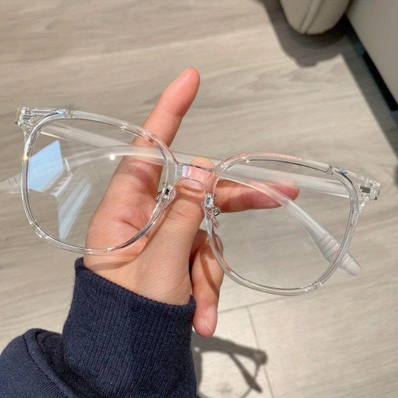 Gradient Pink Eyeglass Frame Anti Light Glasses