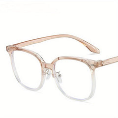 Gradient Pink Eyeglass Frame Anti Light Glasses