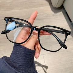Gradient Pink Eyeglass Frame Anti Light Glasses