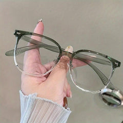 Gradient Pink Eyeglass Frame Anti Light Glasses