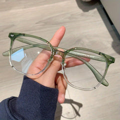 Gradient Pink Eyeglass Frame Anti Light Glasses